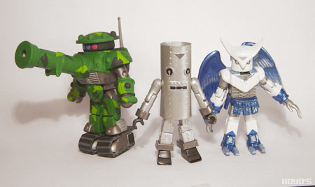 Three custom Minimate robots