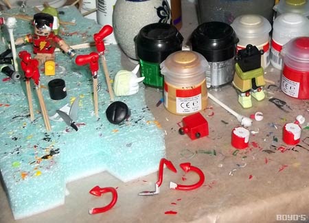 Did I mention I was working on two fighters? Workbench Shot from 4/24/11